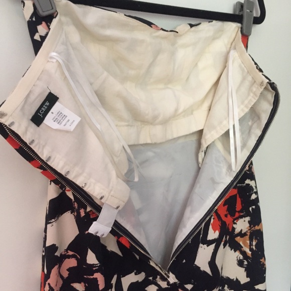 J.Crew Abstract Rose Strapless Dress, size 0 - Picture 5 of 5